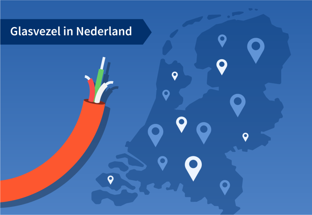 Afbeelding aansluitingen voor glasvezel internet in Nederland